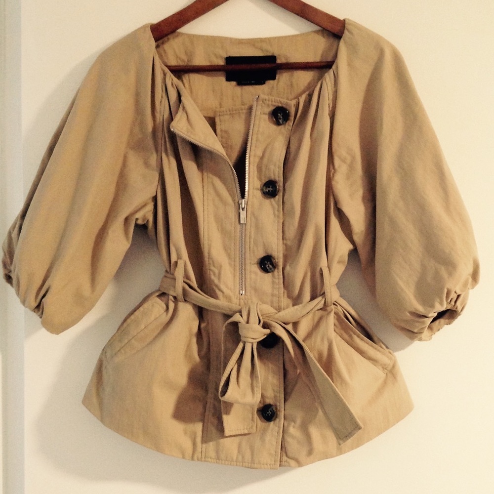 BCBGMaxAzria Waist Trench Coat